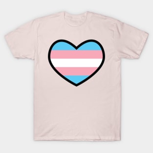 Transgender Flag Heart T-Shirt